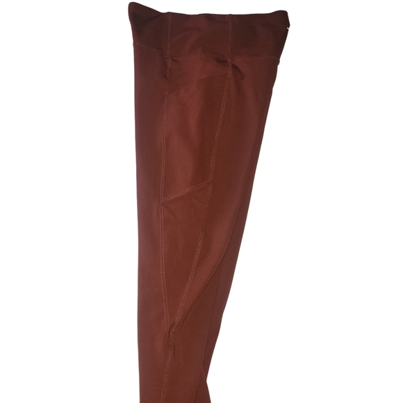 Jessica Simpson Burnt Orange Cropped Activewear Leggings M - Picture 3 of 4